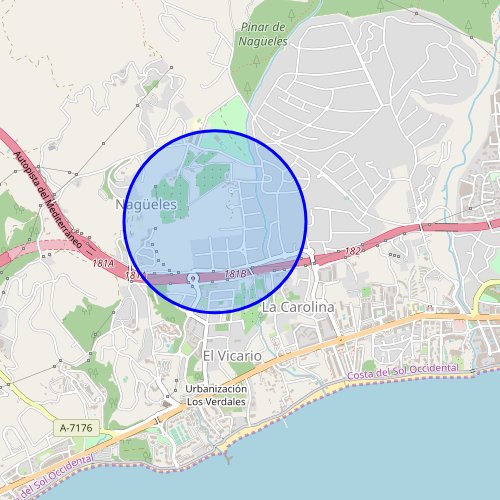 Map Nagueles-Marbella-Spain