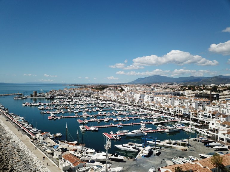 Puerto Banus, an exclusive marina in Marbella, Spain