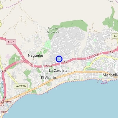Map Marbella Golden Mile-Marbella-Spain