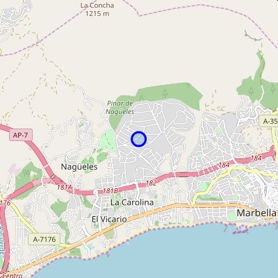 Map Sierra Blanca-Marbella-Spain