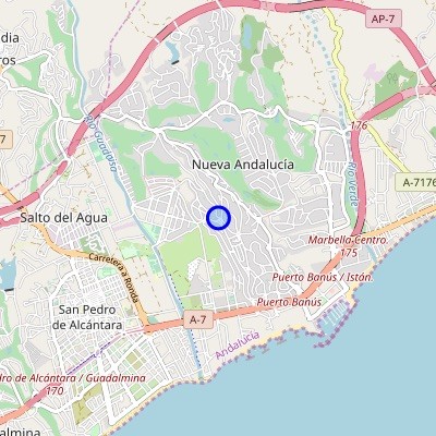 Map Nueva Andalucia-Marbella-Spain