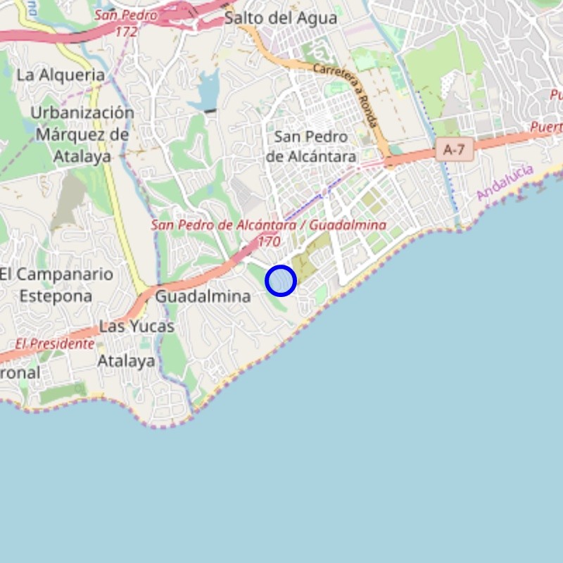 Map San Pedro de Alcantara-Marbella-Spain
